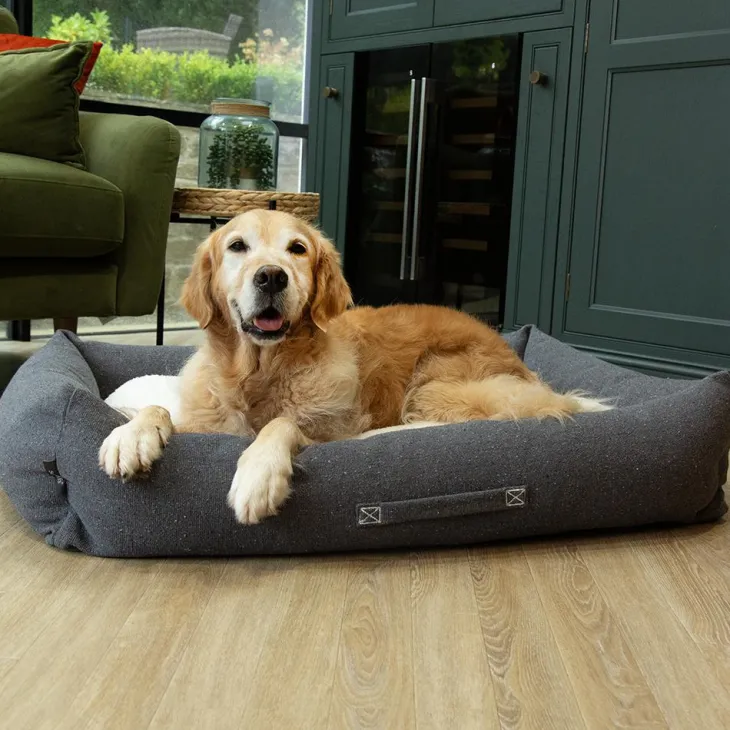 Couchage pour chien coloris gris corbeille Scruffs Eco Eden - Taille XL 90 x 70 cm