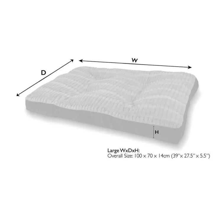 Couchage pour chien coloris gris coussin Scruffs Ellen - Taille L 100 x 70 x 10 cm