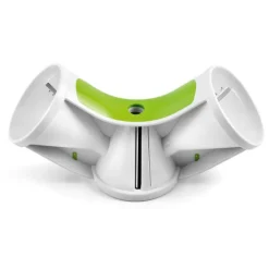 Coupe spirale triple en plastique et inox vert et blanc
