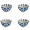 Coupelles en grès bleu peintes à la main Coffret Almada - 4 x Ø 11 cm