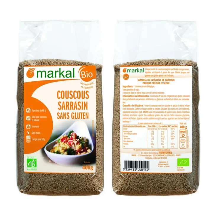 Couscous de sarrasin bio en sachet de 400 g