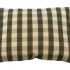 Coussin à carreaux kaki doré en PE/coton Celestin - 35 x 50 cm