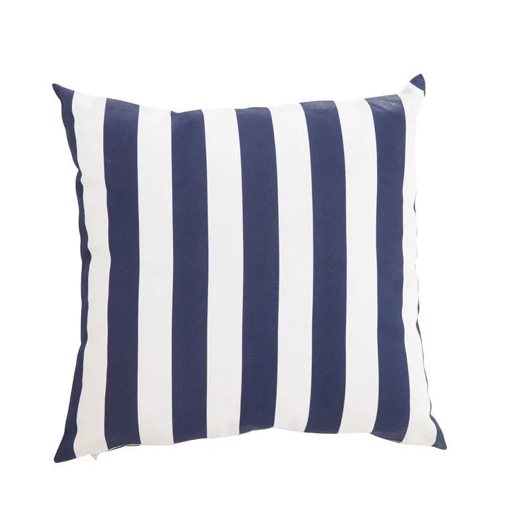 Coussin Anderson coloris bleu en coton - 45 x 45 cm