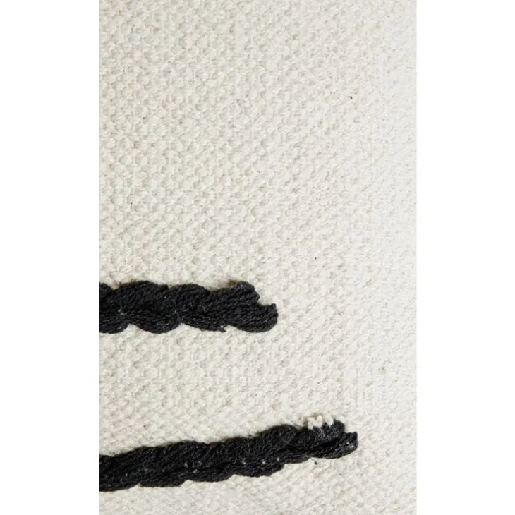 Coussin avec visage en coton blanc 60x60 cm