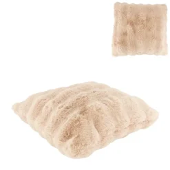Coussin beige en polyester - 45 x 45 x 12 cm