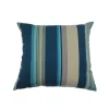 Coussin déco carré déhoussable en acrylique bleu Azureo - 40 x 40 x 15 cm