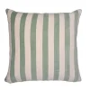 Coussin décoratif carré Marcel Lichen coloris bleu en coton - 45 x 45 cm