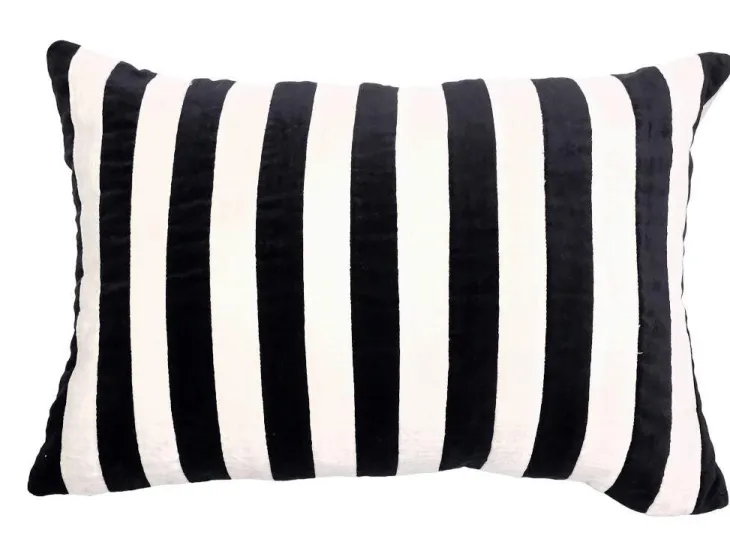 Coussin décoratif rectangulaire Marcel coloris blanc en coton - 35 x 50 cm