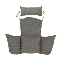 Coussin pour chaise suspendue en polyester gris - 100 x 123 x 15 cm