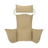 Coussin pour chaise suspendue en polyester beige - 100 x 123 x 15 cm