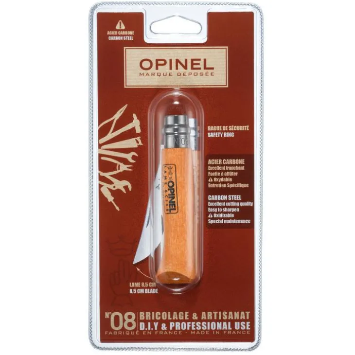 Couteau Bricolage et artisanat coloris naturel n°8 Opinel