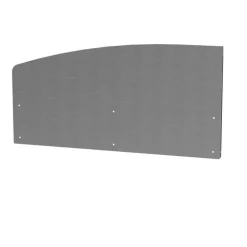 Crédence courbe gauche coloris gris en inox Le Marquier - 80 x 1,5 x 40,6 cm