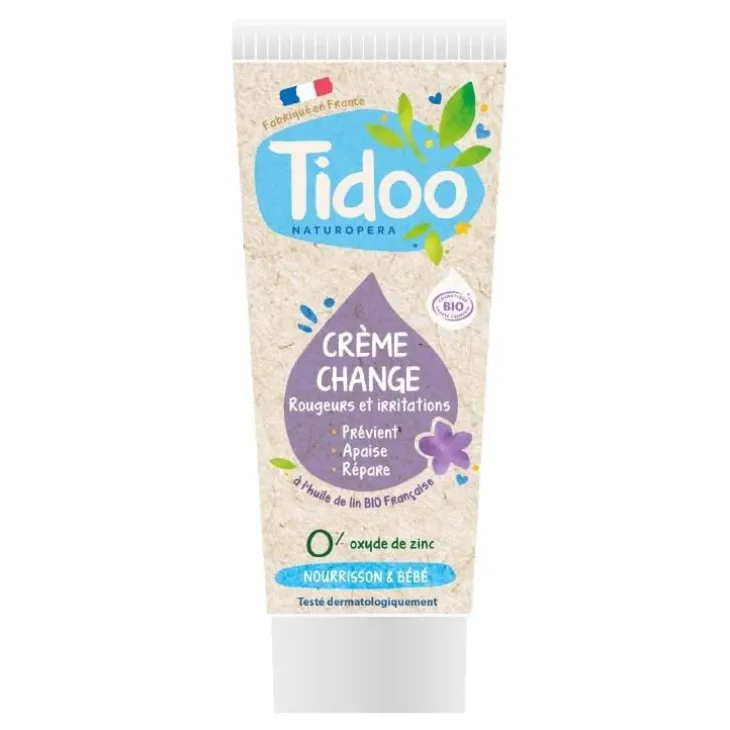Crème de change certifiée bio pour bébé Tidoo - Tube 75 gr