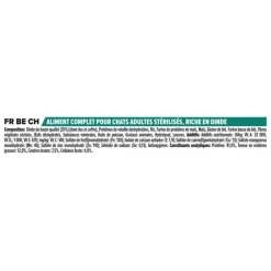 Croquette pour chat adulte stérilisé à la dinde et poulet Pro Plan - 3 kg