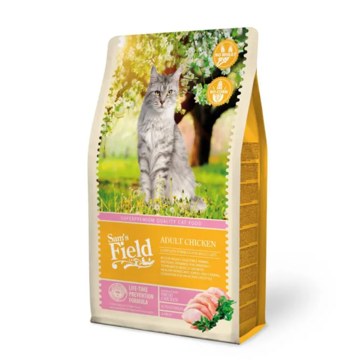 Croquette pour chat adulte au poulet Sam's Field - 2,5 kg