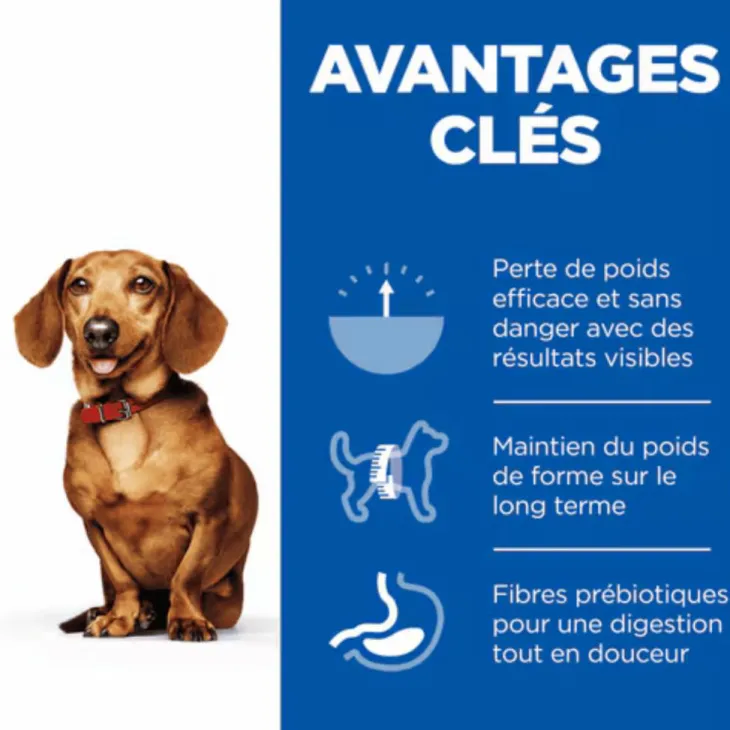 Croquette pour chien adulte de petite taille Weight au poulet Hill's - 1,5 kg