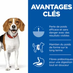 Croquette pour chien adulte de petite taille Weight au poulet Hill's - 12 kg