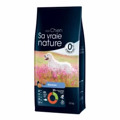 Croquette pour chien adulte au saumon et au hareng Sa vraie nature - 12 kg