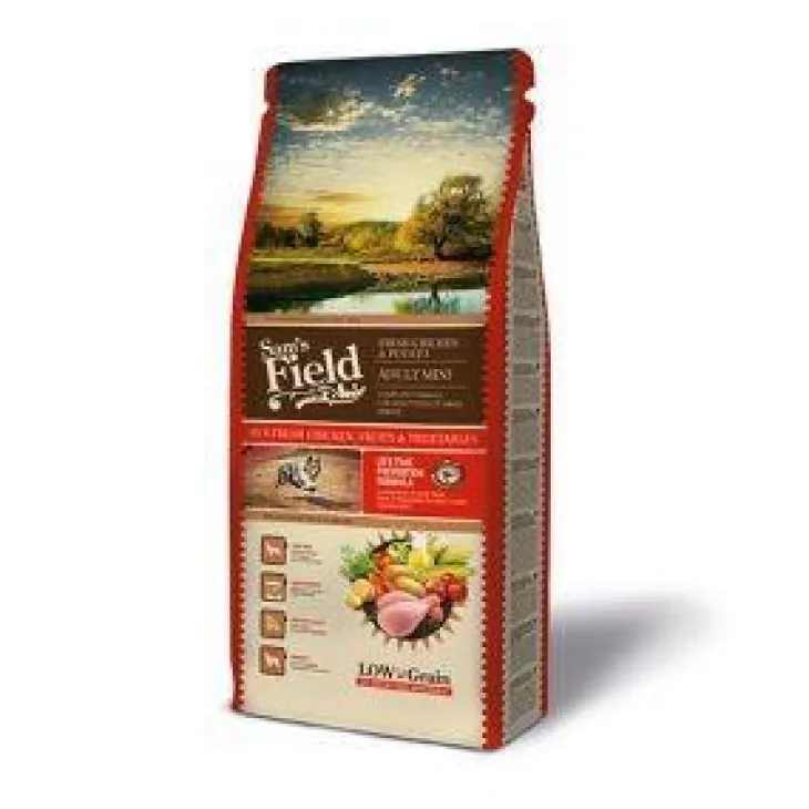 Croquette pour chien adultemini au poulet avec des pommes de terre Sam's Field - 2,5 kg