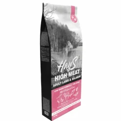Croquette pour chien adulte à l'agneau et au poisson Hays High Meat - 12 kg