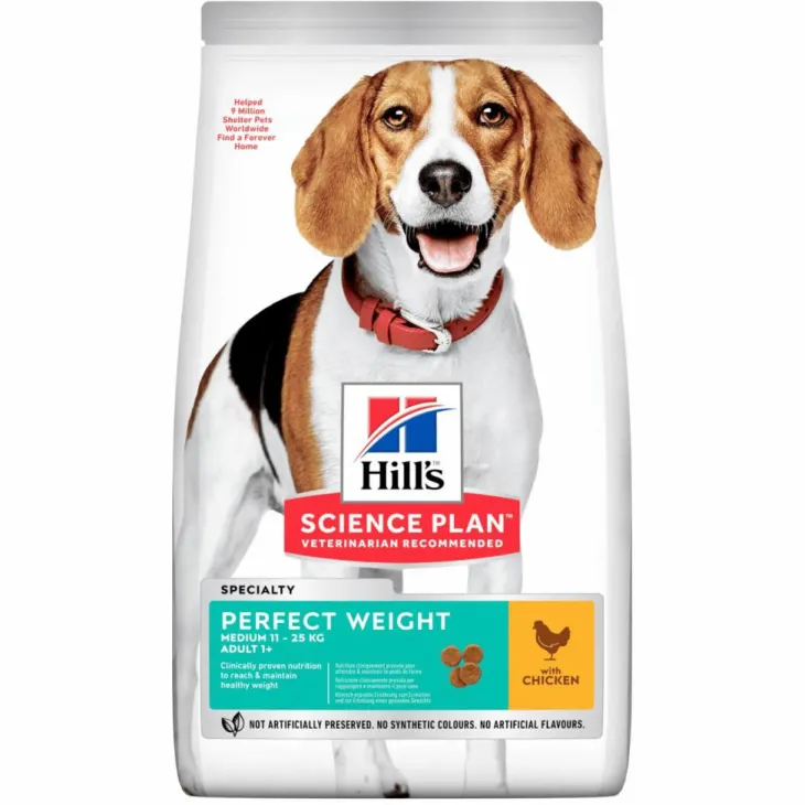 Croquette pour chien adulte de petite taille Weight au poulet Hill's - 2 kg