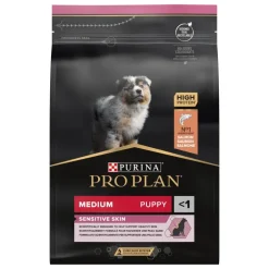 Croquette pour chiot de taille moyenne peau sensible Pro Plan - 3 kg