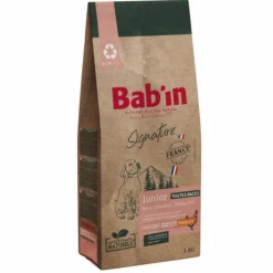 Croquettes pour chien junior au poulet sans céréales Bab'in Signature - 3 kg