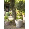 Cuvier contemporain en terre grise H 52 x Ø 53 cm
