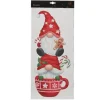 Décor de vitre gnome dans une tasse coloris rouge en plastique - 0,10 x 23 x 49 cm
