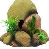 Décor pour terrarium en résine coloris vert Reptile Planet Monts Pirin Rock - 21,5 x 12,5 x 19 cm