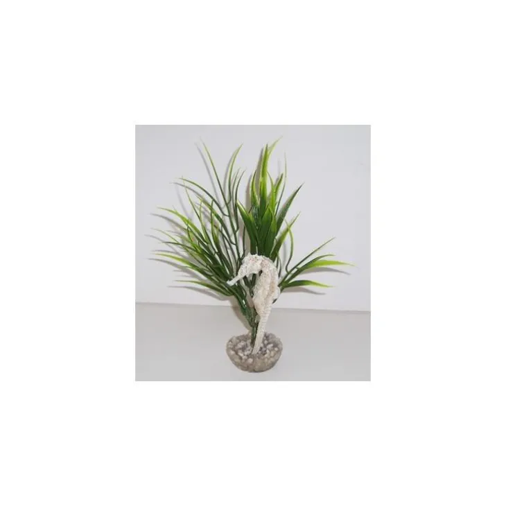 Décor vert avec hippocampe 5 x 20 cm