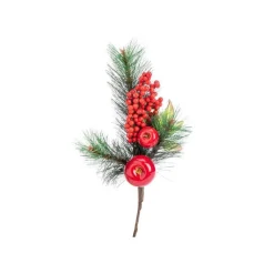 Décoration de fleurs artificielles pour décoration de Noël - 35 cm
