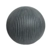 Décoration d'extérieur en fibre d'argile forme boule coloris anthracite - Ø 24,50 x H 22,50 cm