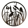 Décoration murale ronde marron avec oiseaux Ø60 cm