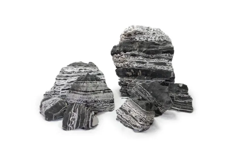 Décoration pour aquarium pierre black multiwhite Reptiles Planet - Taille S