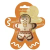 Découpoir et embosseur en bois forme Ginger - 8,7 x 7,1 x 2,5 cm