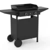 Desserte chariot pour plancha Origin fermé 60 coloris noir en acier Forge Adour Origin - 83,2 x 128,6 x 55,8 cm