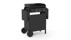 Desserte chariot pour plancha Origin fermé 60 coloris noir en acier Forge Adour Origin - 83,2 x 128,6 x 55,8 cm