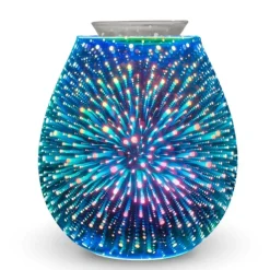 Diffuseur par chaleur douce coloris bleu en verre Calorya n°6 Zen' Arôme - diffusion 20 m2