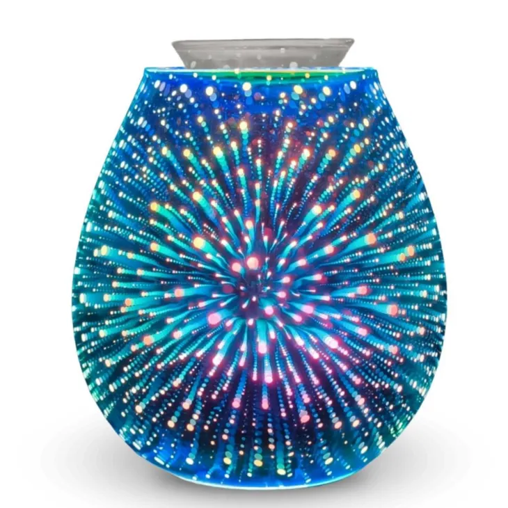 Diffuseur par chaleur douce coloris bleu en verre Calorya n°6 Zen' Arôme - diffusion 20 m2