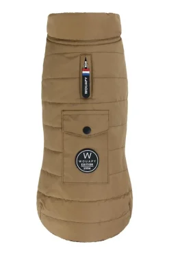 Doudoune pour chien en tissu recyclé coloris camel Wouapy - Taille XS