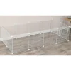 Enclos intérieur modulable pour lapin et cochon d'inde coloris blanc Trixie – 140 x 35 x 70 cm