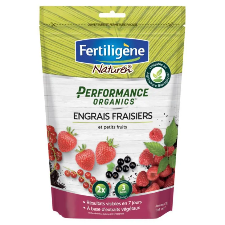 Engrais fraisiers et petits fruits Performance Organic Fertiligène - 700 g