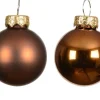Ensemble de 20 boules en verre brillant et mat espresso - Ø 6 cm