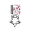 Ensemble de 3 emporte-pièces forme étoile en inox argent - les 3 pièces