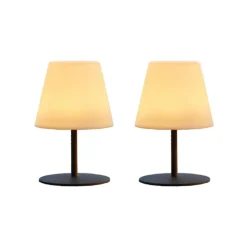 Ensemble de deux lampes de table USB sans fil - Ø 10 x H 16 cm