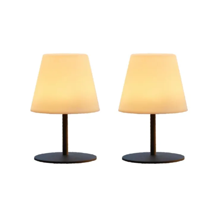 Ensemble de deux lampes de table USB sans fil - Ø 10 x H 16 cm