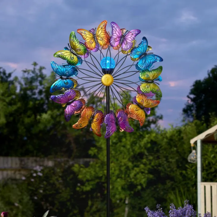 Eolienne solaire BeDazzled coloris multilcolore en métal Smartgarden - 214 x 58 x 26 cm