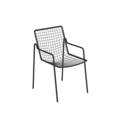 Fauteuil empilable en acier marron Emu Rio R50 - 53,5 x 59 x 83,7 cm