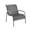 Fauteuil lounge en acier et toile extérieure coloris carbone Coolside Fermob - 87 x 77 x 86 cm